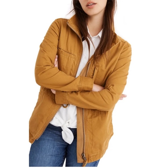 Madewell Jackets & Blazers - Madewell Egyptian Gold Fleet Utility Field Canvas Jacket- XS
